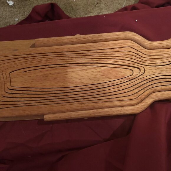 Hand Carved Collapsible wine bottle holder - Picture 5 of 10